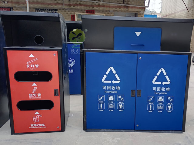 深圳城管驗(yàn)收標(biāo)準(zhǔn)不銹鋼垃圾分類投放點(diǎn)大垃圾箱